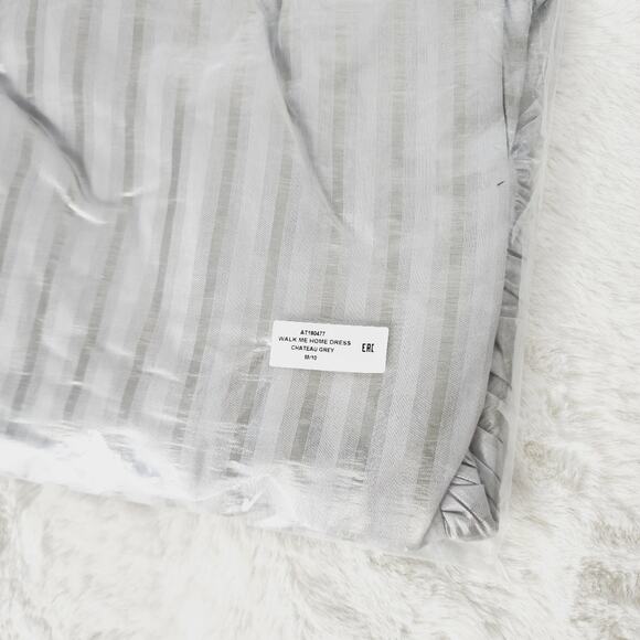 NEW Atoir Revolve Walk Me Home Cocktail Dress Chateau Metallic Grey - Picture 11 of 13